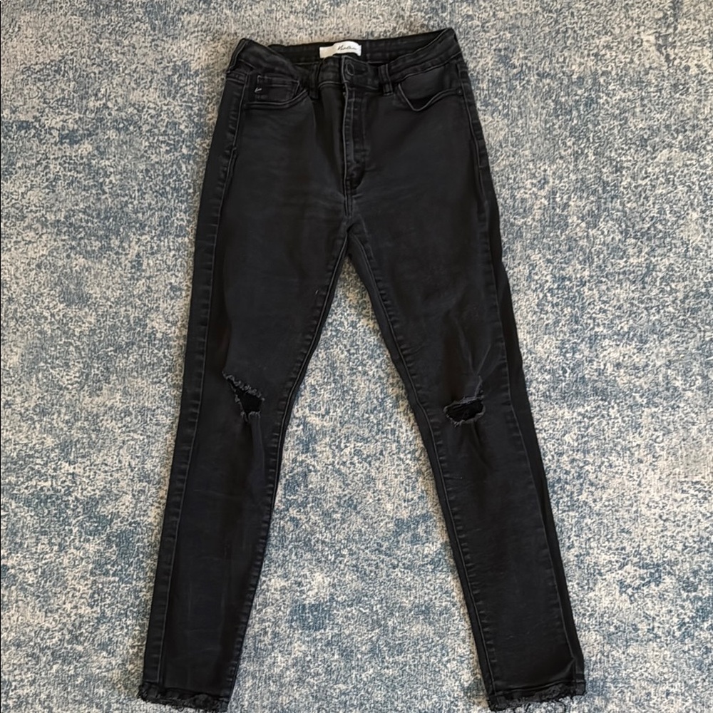 Women's Black stretchy distressed Jeans